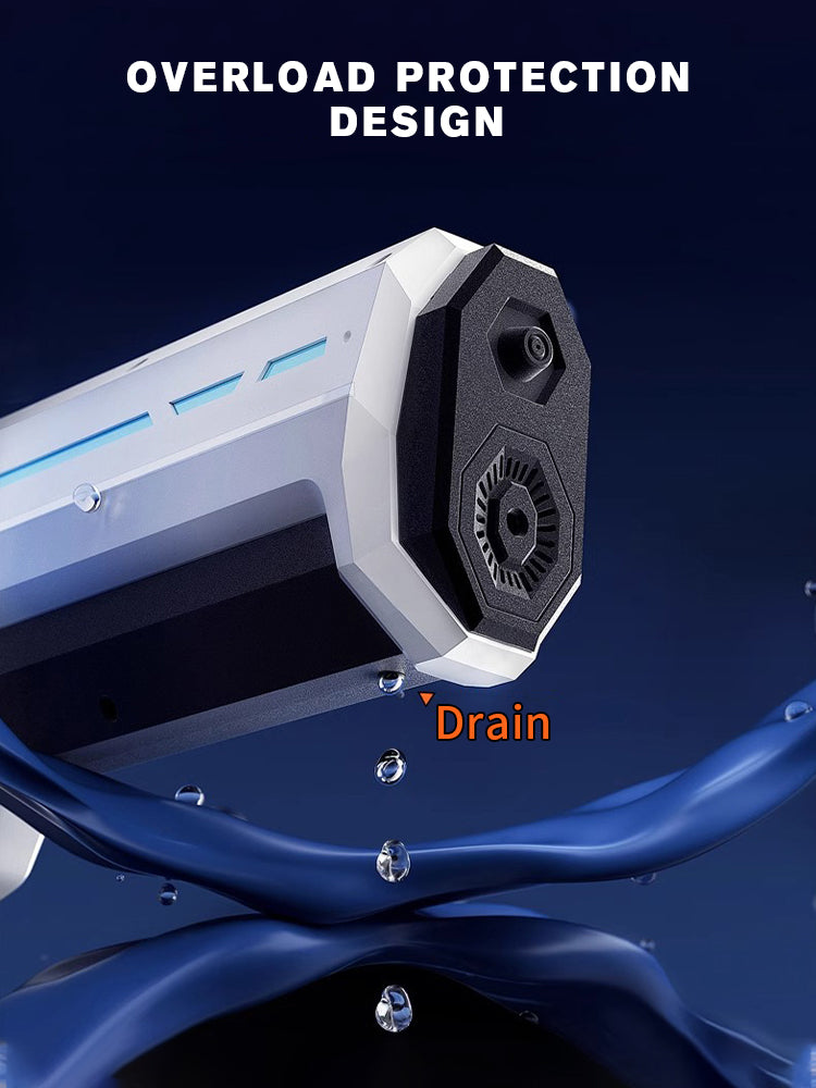 Pulse Electric Water Gun Spray Water Continuously Toy Gun with LED Flow Light&Goggle Children Pool Toy Automatical Suck Up Water