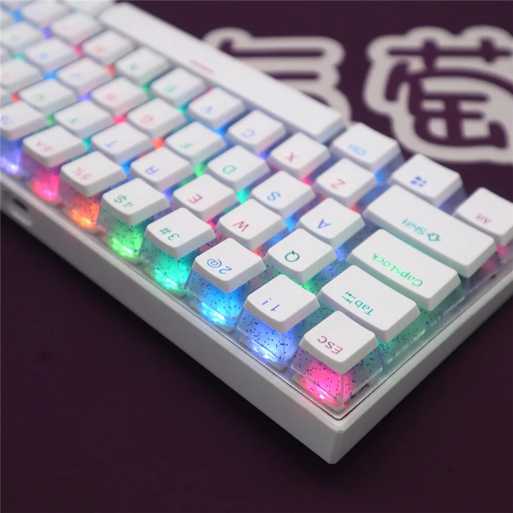 104 Keys Pudding Theme Keycap OEM Profile ABS PBT Double Shot Keycap For Mx Switch Mechanical Keyboard RGB Backlit Key Caps