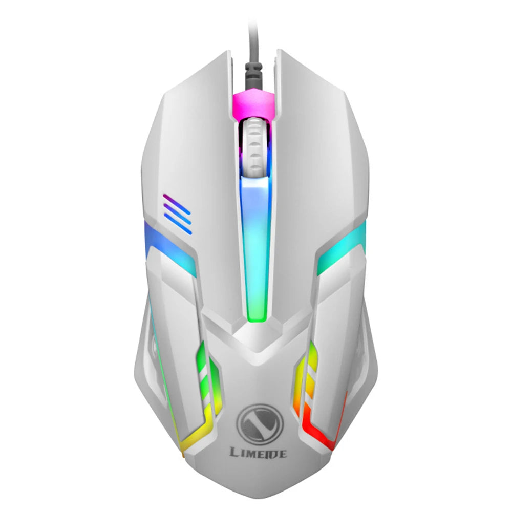 Limei S1 E Sports LED Luminous Backlit Wired Mouse USB Wired For Desktop Laptop Mute Office Computer Gaming Mouse