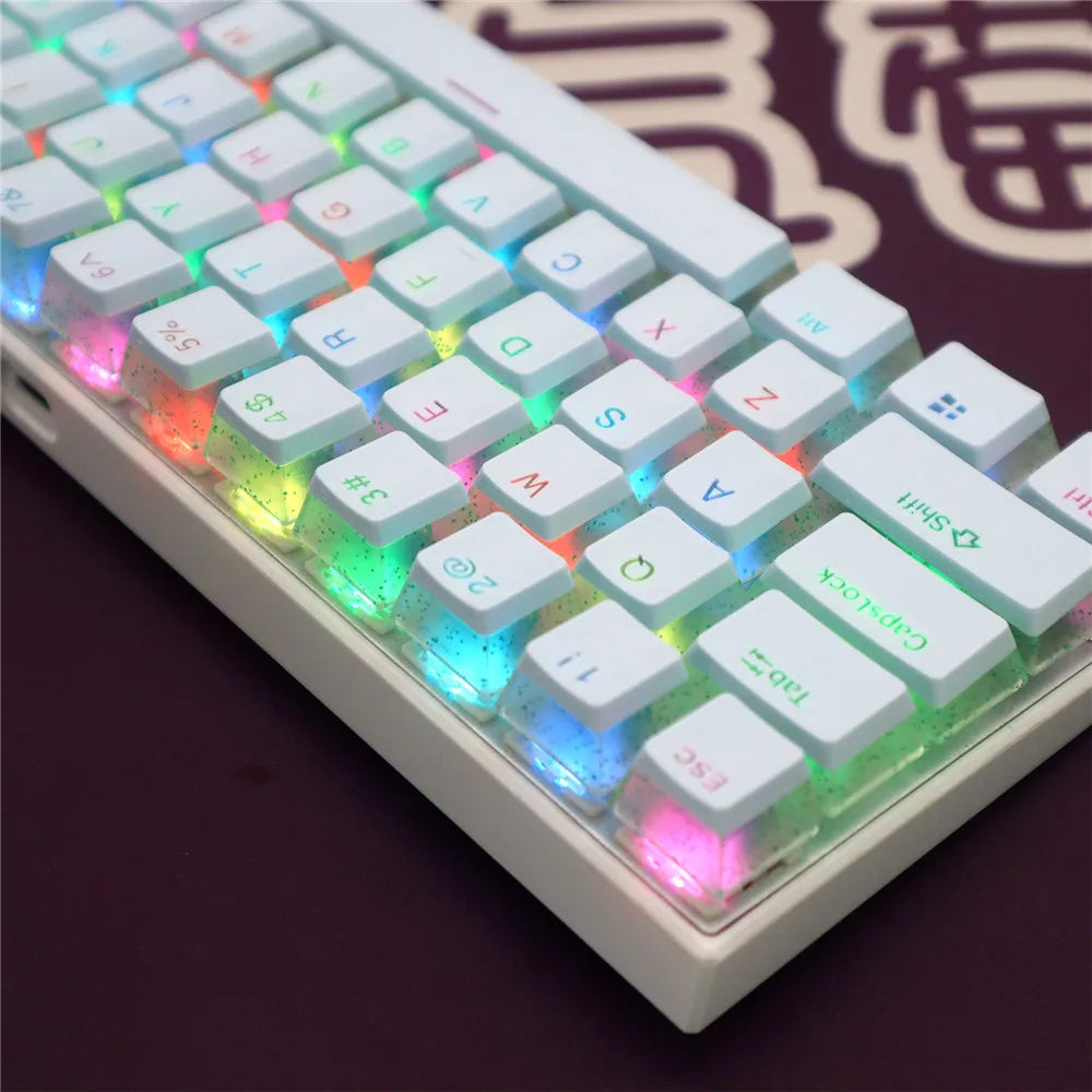 104 Keys Pudding Theme Keycap OEM Profile ABS PBT Double Shot Keycap For Mx Switch Mechanical Keyboard RGB Backlit Key Caps