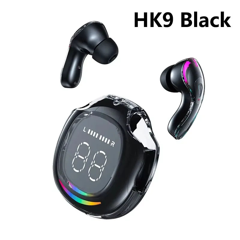 NEW HK3 Wireless BT5.3 Headset T2 TWS Headphones ENC Headphones LED Power Digital Display Stereo Sound Earphones for Sports