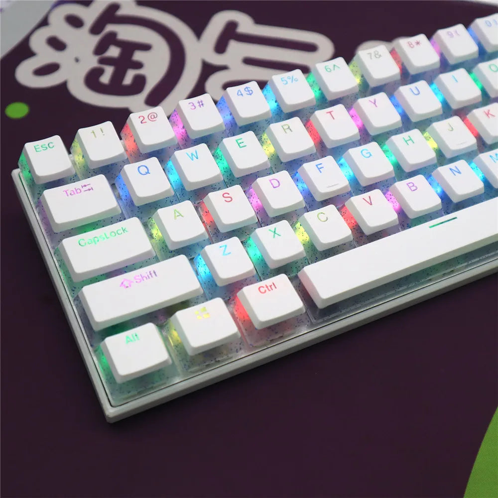 104 Keys Pudding Theme Keycap OEM Profile ABS PBT Double Shot Keycap For Mx Switch Mechanical Keyboard RGB Backlit Key Caps