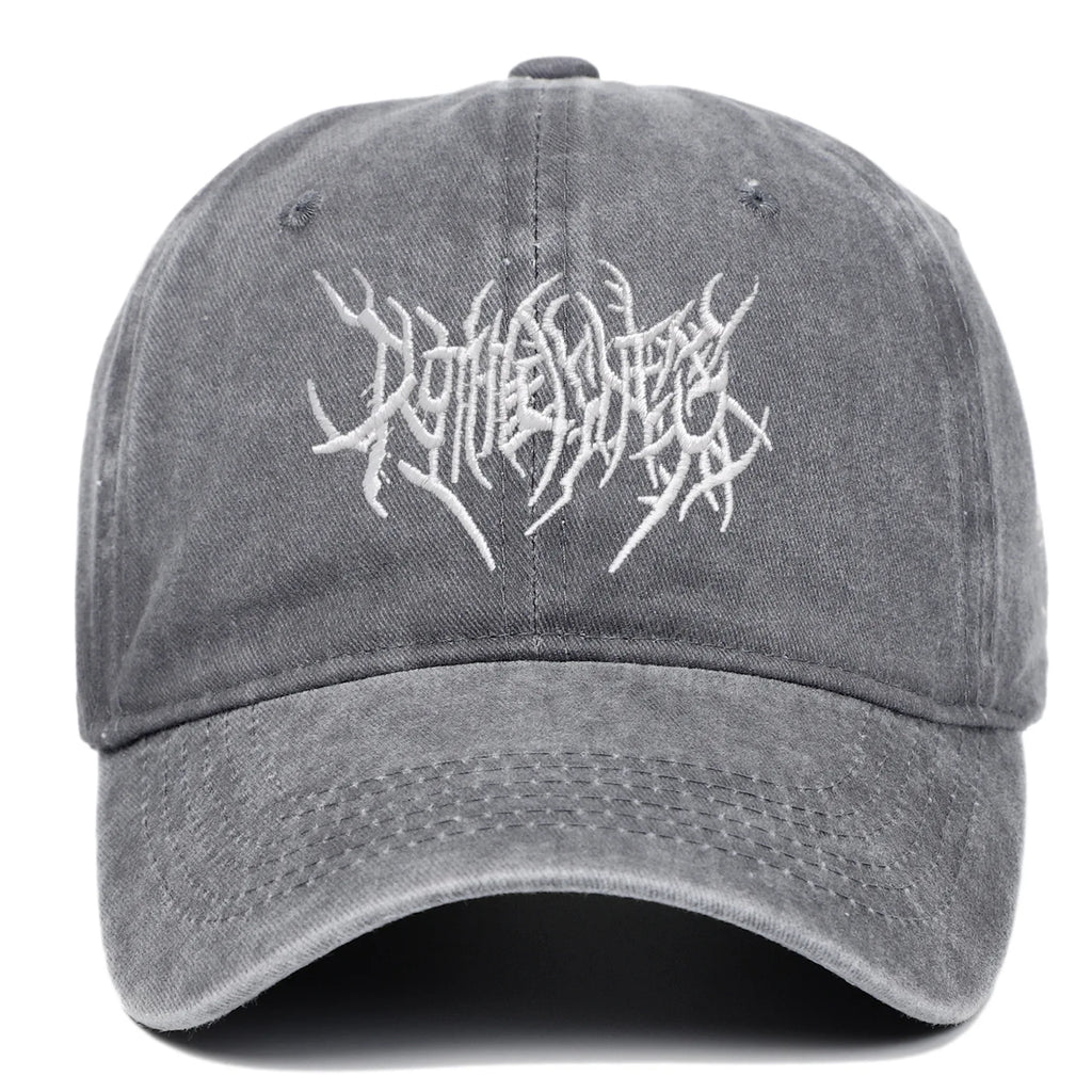 Trendy Embroidered Rock - style Baseball Cap with Unique Logo