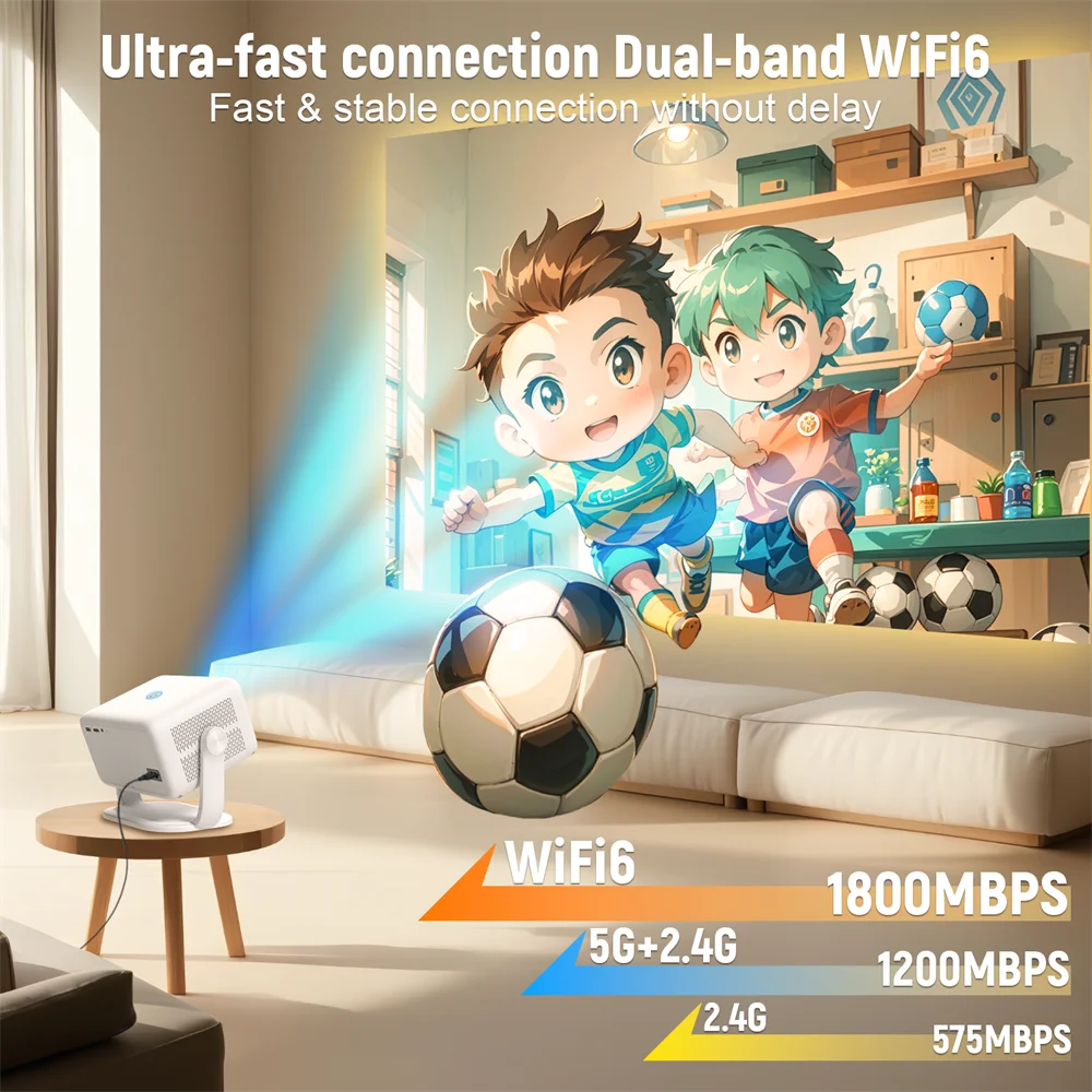 Velec Projector TP350 650 ANSI 4K HD 1080P Auto Focus Android 13 Wifi6 BT5.2 Portable Outdoor Video Smart Home Theater Proyector