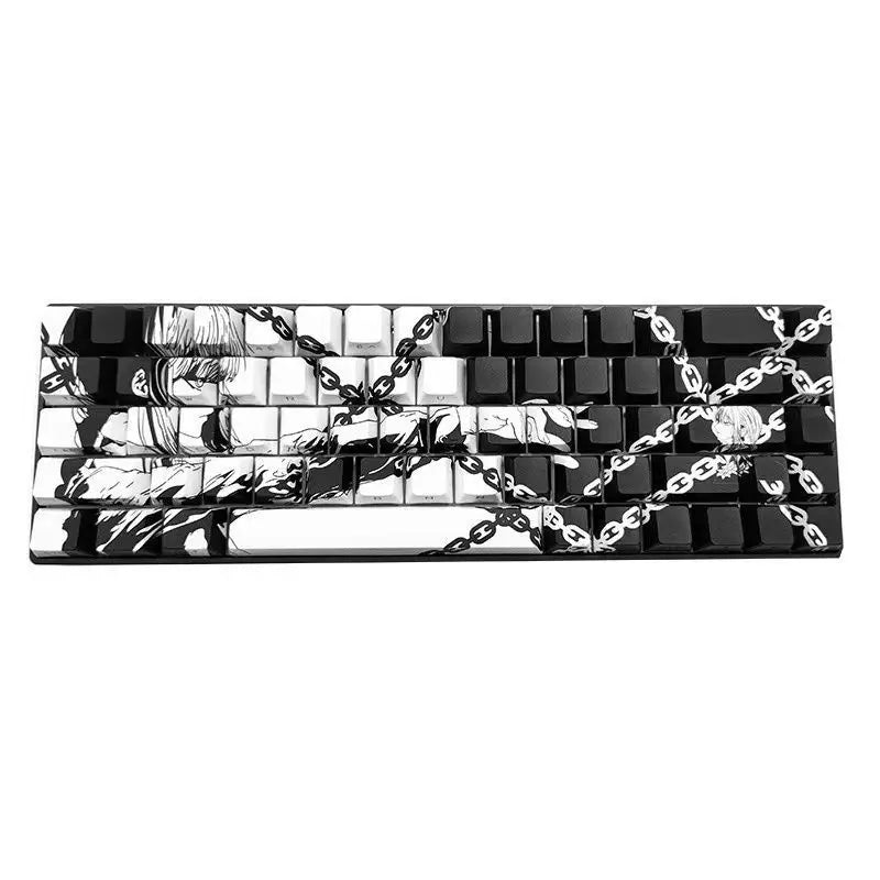 Makima Anime Keycaps Cartoon 129 Keys PBT Keycap Chreey Keycaps Japan Key Cap Dye-sub Mechanical Keyboard Caps for 64/68/71/108