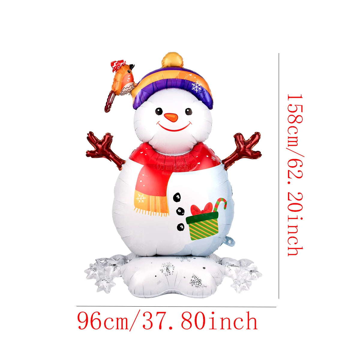 1set Giant Stand Pedestal Christmas Theme Foil Balloons Snowman Santa Claus Tree Elk Balloon Christmas Decorations