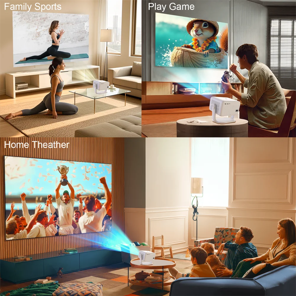 Velec Projector TP350 650 ANSI 4K HD 1080P Auto Focus Android 13 Wifi6 BT5.2 Portable Outdoor Video Smart Home Theater Proyector