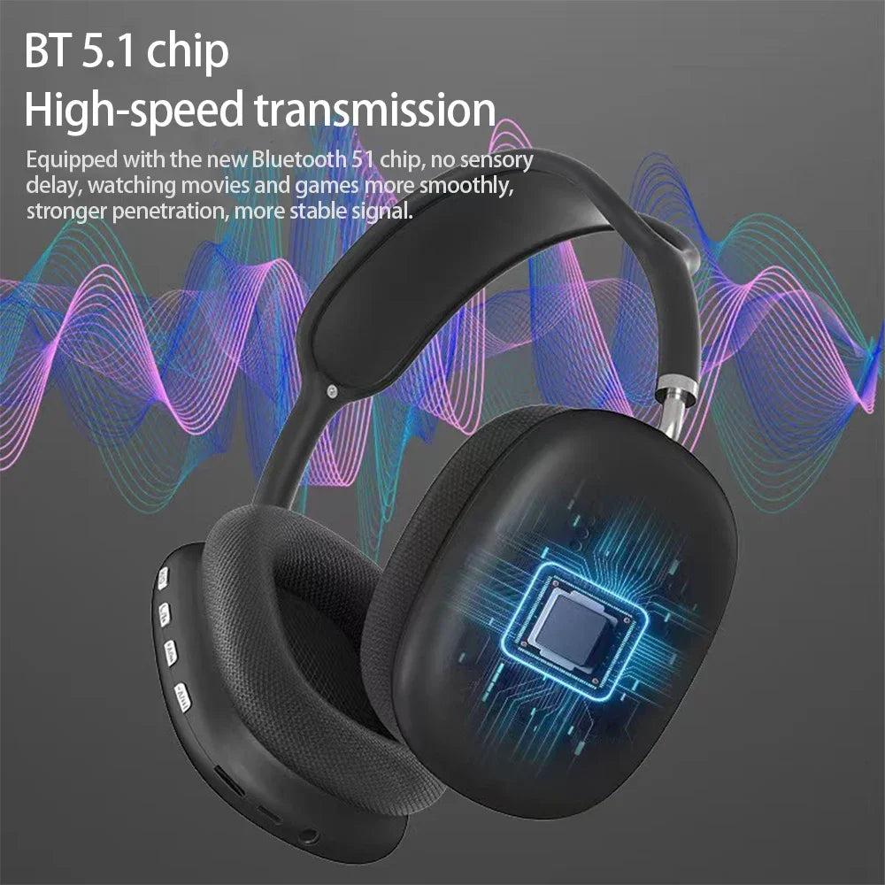 P9 Wireless Bluetooth Earphones Headphones Outdoor Sports Headset 5.1 With Charging Bin Display Touch Control Earbuds for Muisc