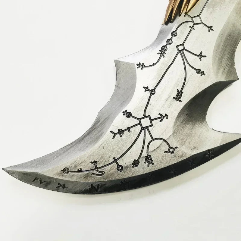 92cm Kratos Katana Axe Anime God of War 4 Cosplay Prop Athena Leviathan Blade Chaos Sword Real Japanese Katana Samurai Sabre Toy