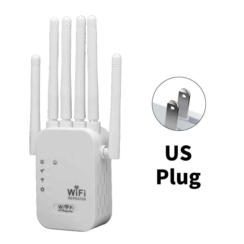 Kebidumei 1200Mbps Wireless WiFi Repeater WIFI Extender Signal Booster 2.4G 5G Dual-band Network 802.11ac WiFi Amplifier Router
