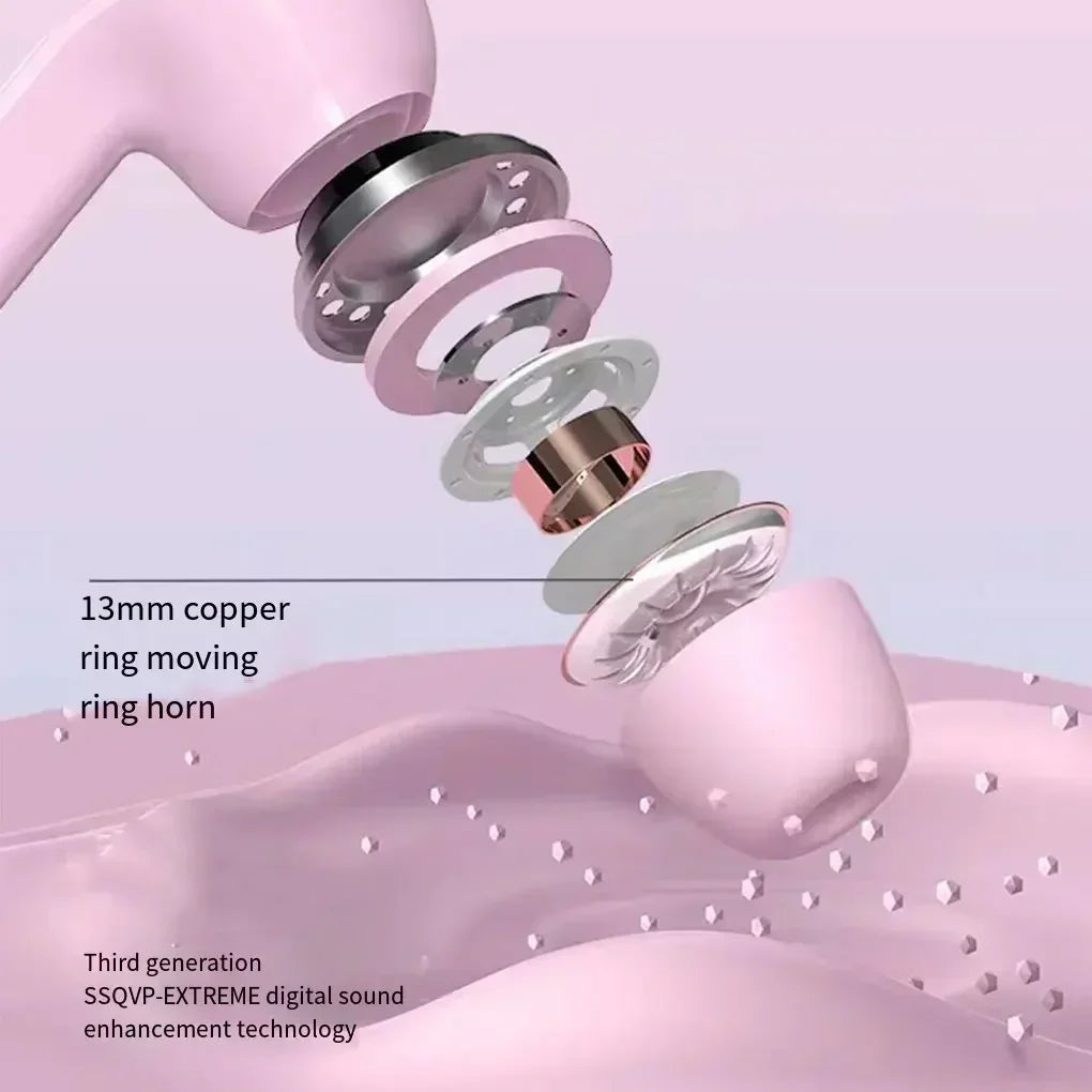 NEW HK3 Wireless BT5.3 Headset T2 TWS Headphones ENC Headphones LED Power Digital Display Stereo Sound Earphones for Sports