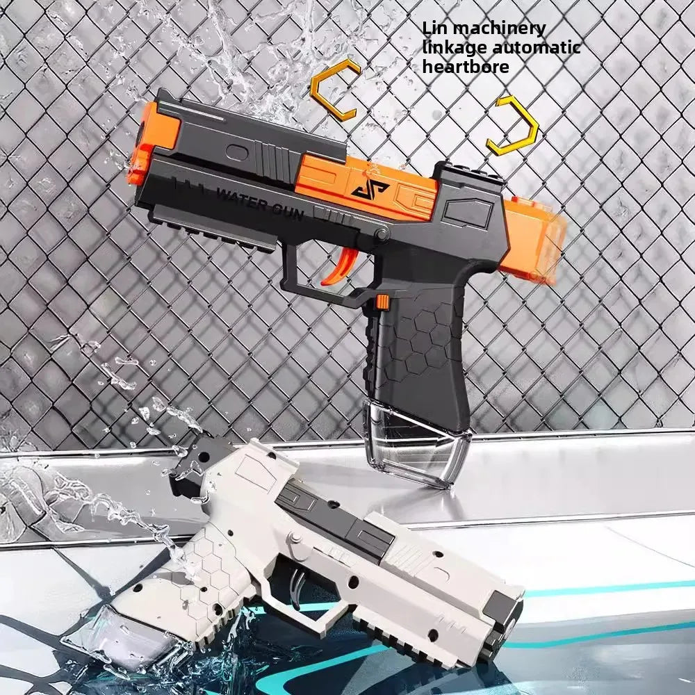 Cross-Border Children's Glock Water Gun Manual Continuous Fire Beach Backpack Water Gun Bath Toy from Mainland China