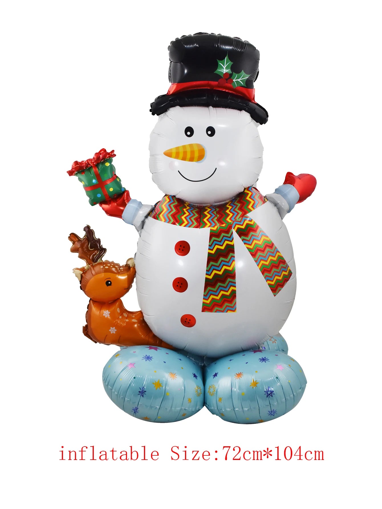 1set Giant Stand Pedestal Christmas Theme Foil Balloons Snowman Santa Claus Tree Elk Balloon Christmas Decorations