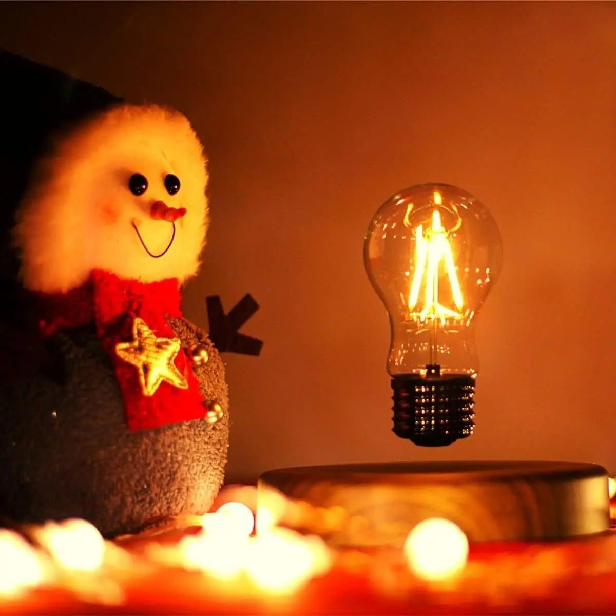 Levitating Moon Magnetic Floating Night Light, 3 Colors Temperature, Creative Table 3D LED Lamp with Wooden Base for Gift Office