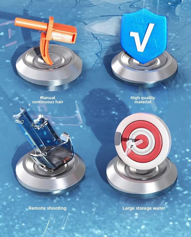 Cross-Border Children's Glock Water Gun Manual Continuous Fire Beach Backpack Water Gun Bath Toy from Mainland China