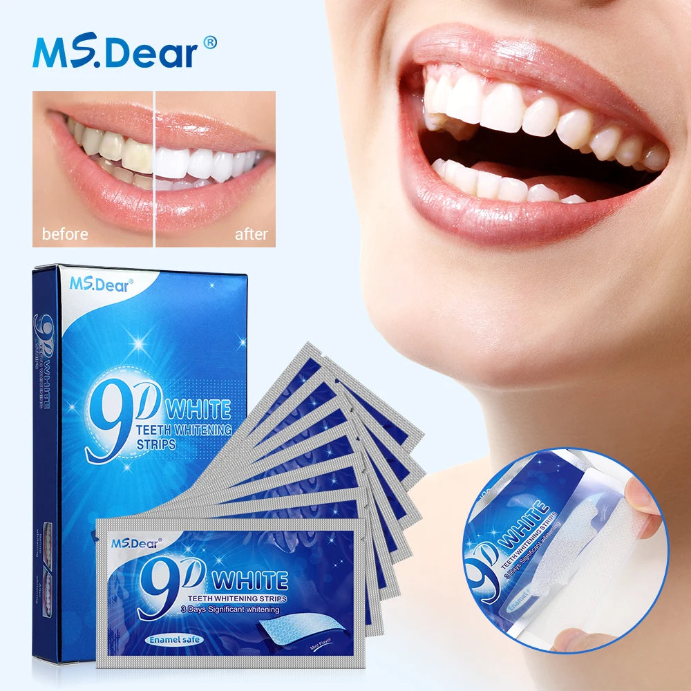 7/14/21/28/70 Pairs 5D Gel Teeth Whitening Strip White Tooth Dental Kit Oral Hygiene Care Strip False Teeth Veneers Whiten Gel