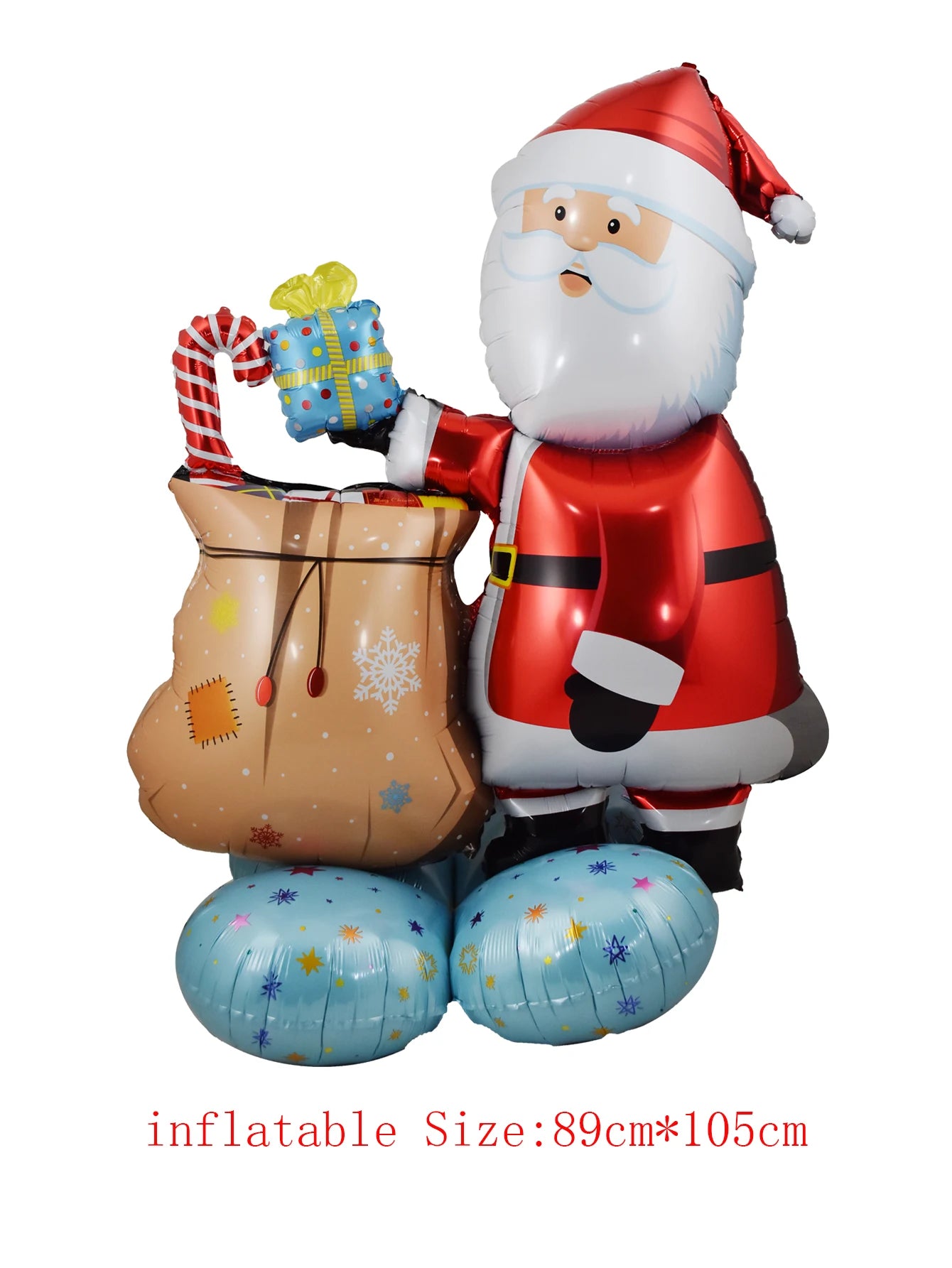 1set Giant Stand Pedestal Christmas Theme Foil Balloons Snowman Santa Claus Tree Elk Balloon Christmas Decorations