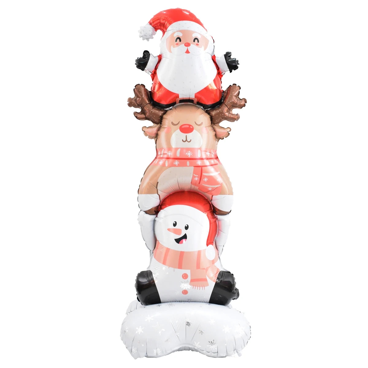 1set Giant Stand Pedestal Christmas Theme Foil Balloons Snowman Santa Claus Tree Elk Balloon Christmas Decorations