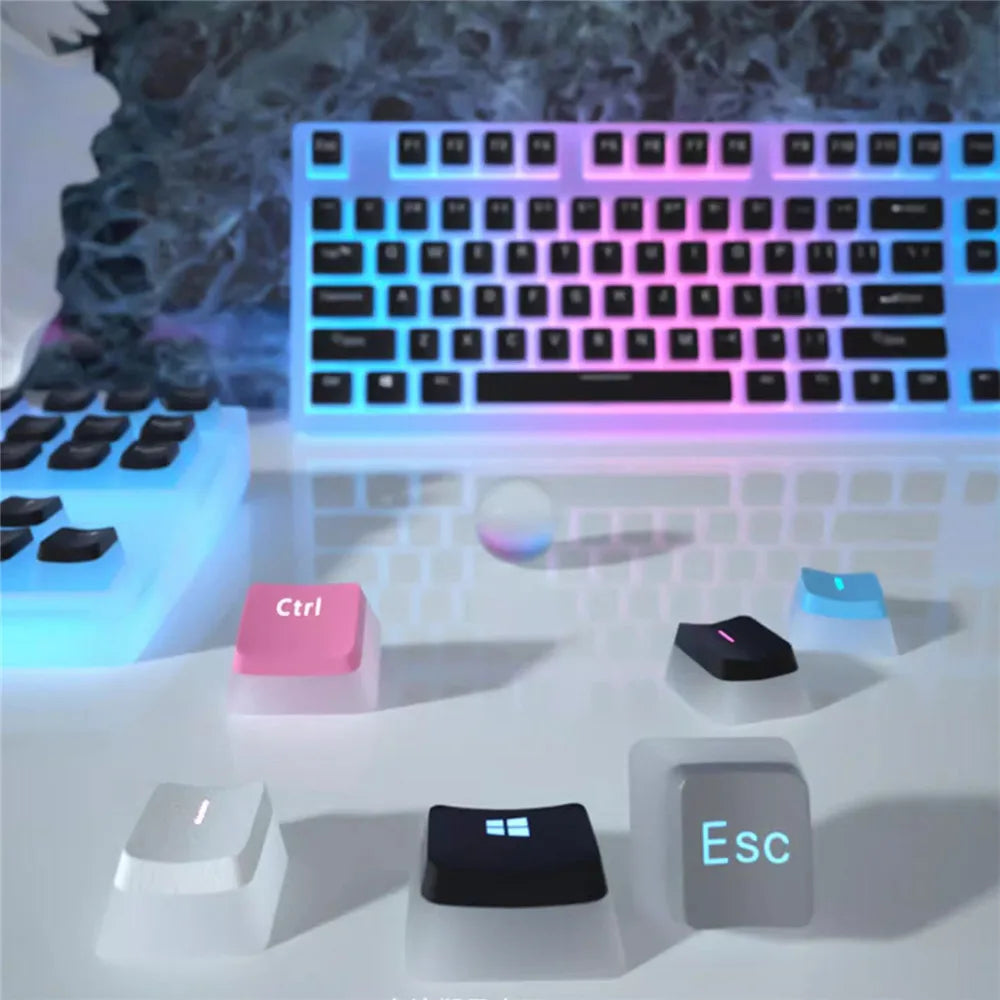 104 Keys Pudding Theme Keycap OEM Profile ABS PBT Double Shot Keycap For Mx Switch Mechanical Keyboard RGB Backlit Key Caps