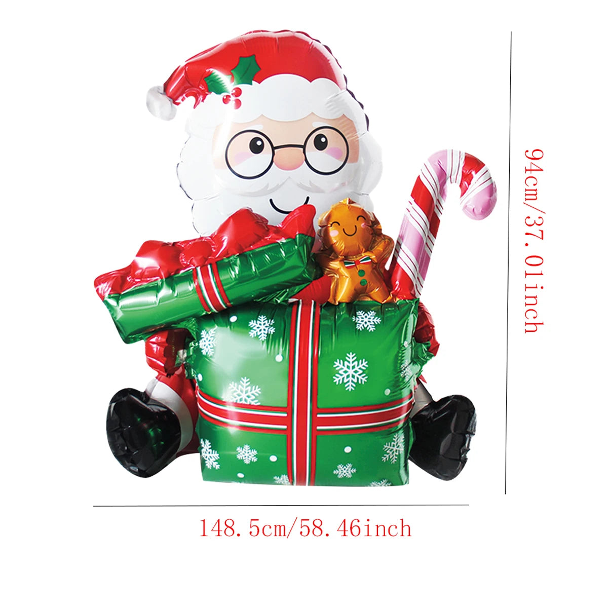 1set Giant Stand Pedestal Christmas Theme Foil Balloons Snowman Santa Claus Tree Elk Balloon Christmas Decorations