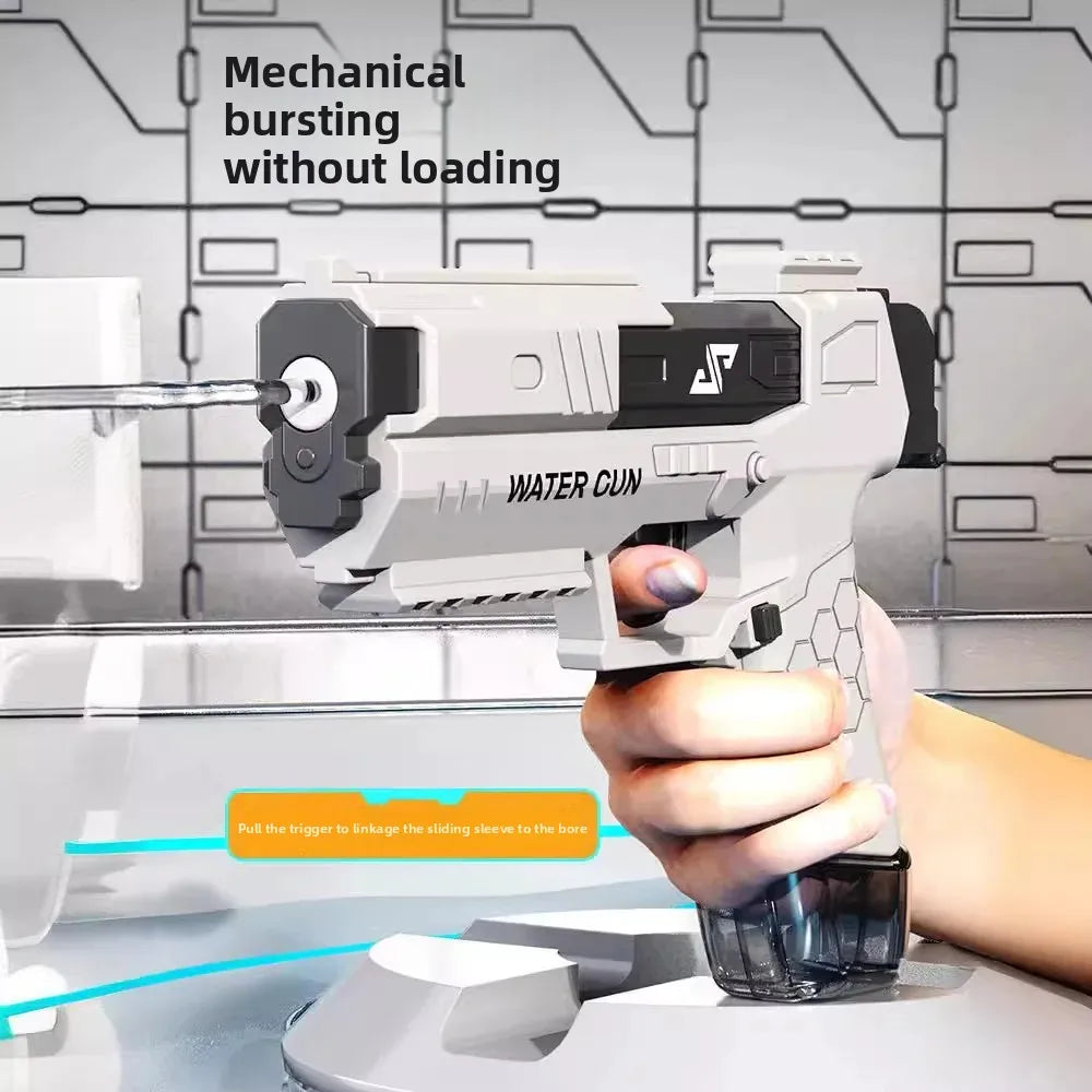 Cross-Border Children's Glock Water Gun Manual Continuous Fire Beach Backpack Water Gun Bath Toy from Mainland China