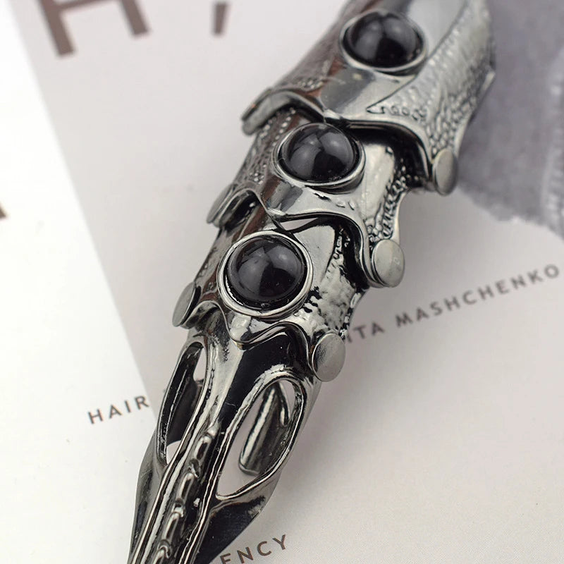 Fashion Dragon Ring For Women Mens Punk Rock Animal Skull Finger Long Rings Men Vintage Halloween Jewelry Accessories Gifts