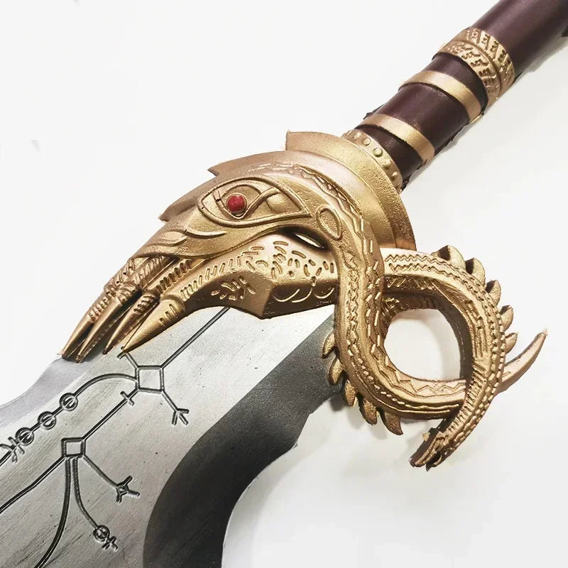 92cm Kratos Katana Axe Anime God of War 4 Cosplay Prop Athena Leviathan Blade Chaos Sword Real Japanese Katana Samurai Sabre Toy