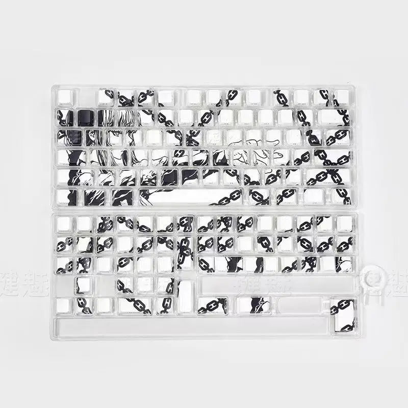 Makima Anime Keycaps Cartoon 129 Keys PBT Keycap Chreey Keycaps Japan Key Cap Dye-sub Mechanical Keyboard Caps for 64/68/71/108