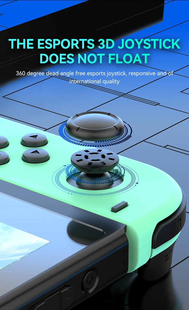 BT 5.2 Joy Controller RGB LED Switch L/R Joypad for Nintendo Switch/Lite/Oled JoyCon Gamepads Joystick with Dual Vibration