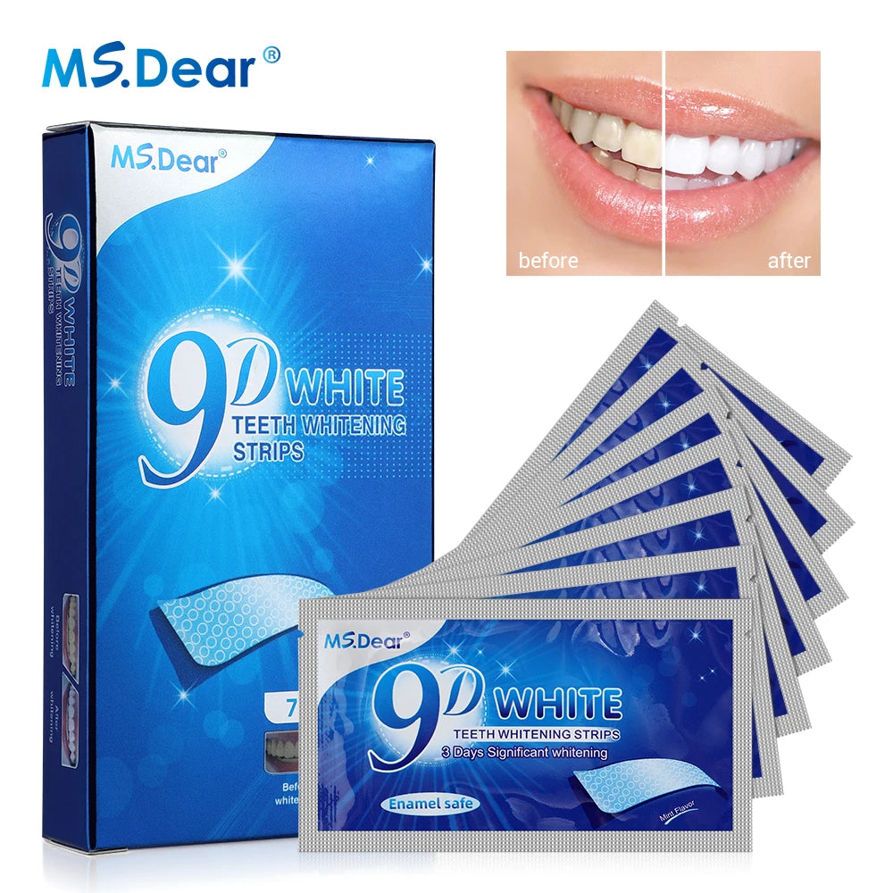 7/14/21/28/70 Pairs 5D Gel Teeth Whitening Strip White Tooth Dental Kit Oral Hygiene Care Strip False Teeth Veneers Whiten Gel