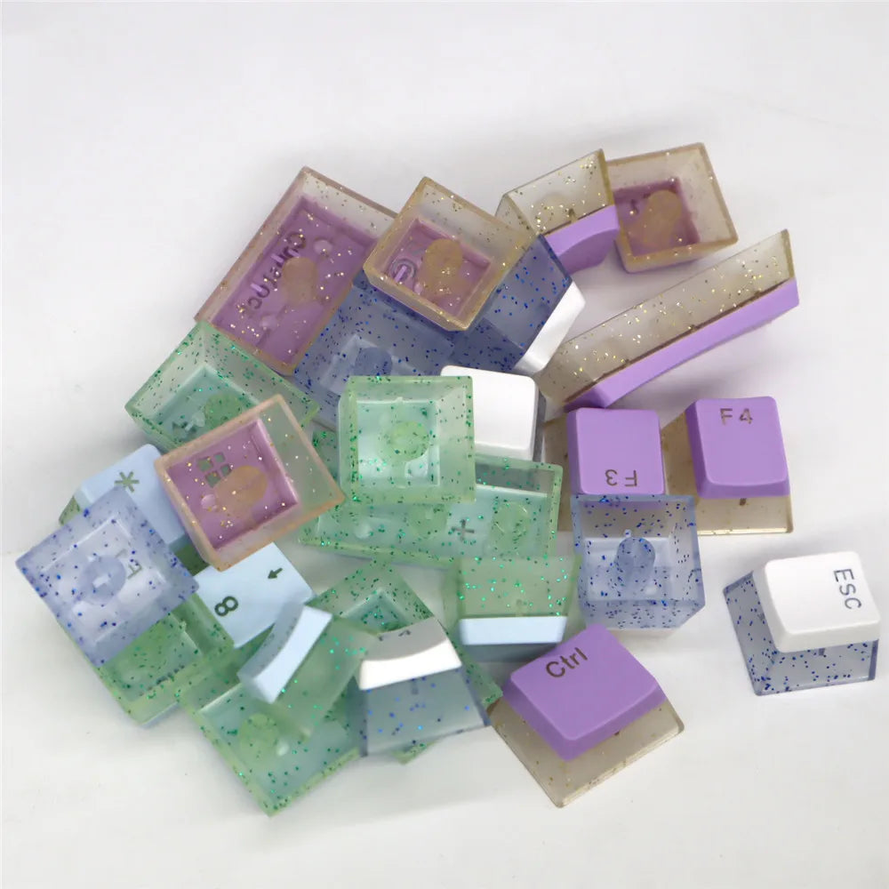 104 Keys Pudding Theme Keycap OEM Profile ABS PBT Double Shot Keycap For Mx Switch Mechanical Keyboard RGB Backlit Key Caps
