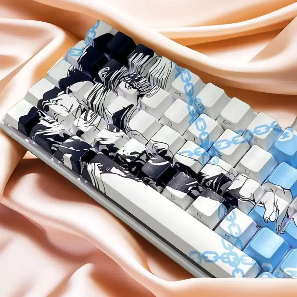 Makima Anime Keycaps Cartoon 129 Keys PBT Keycap Chreey Keycaps Japan Key Cap Dye-sub Mechanical Keyboard Caps for 64/68/71/108