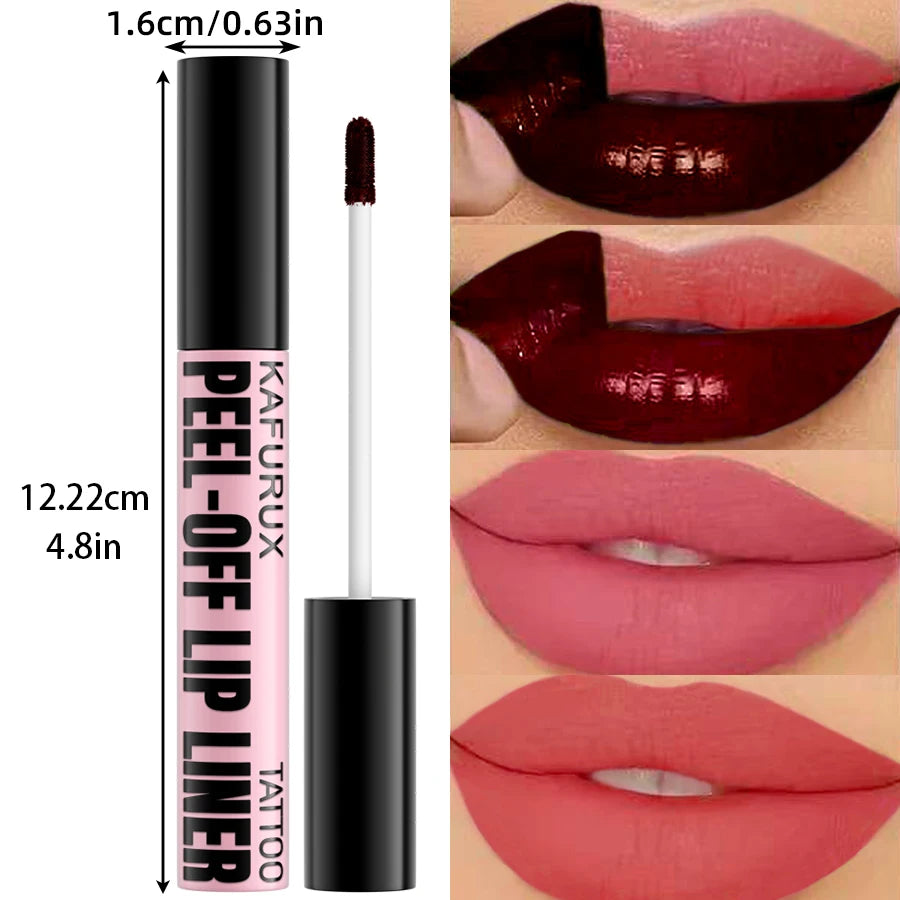 7 Colors Peel Off Lip Stain Reveal Long Lasting Waterproof Pink Lip Tint Transfer Proof Non-stick Cup Natural Makeup Lip Gloss