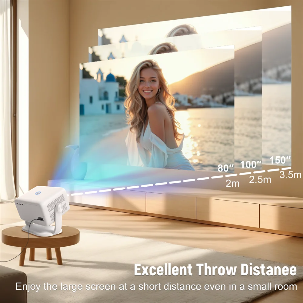 Velec Projector TP350 650 ANSI 4K HD 1080P Auto Focus Android 13 Wifi6 BT5.2 Portable Outdoor Video Smart Home Theater Proyector
