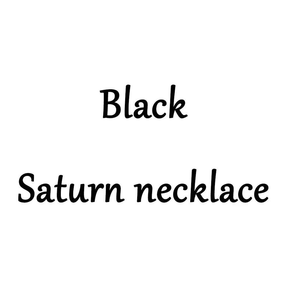 Anime Saturn Same Style Pendant Rock and Roll Necklace Sparkling Star Y2K Luxury High Quality Fashion Men Women Christmas Gifts
