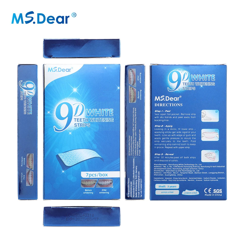 7/14/21/28/70 Pairs 5D Gel Teeth Whitening Strip White Tooth Dental Kit Oral Hygiene Care Strip False Teeth Veneers Whiten Gel