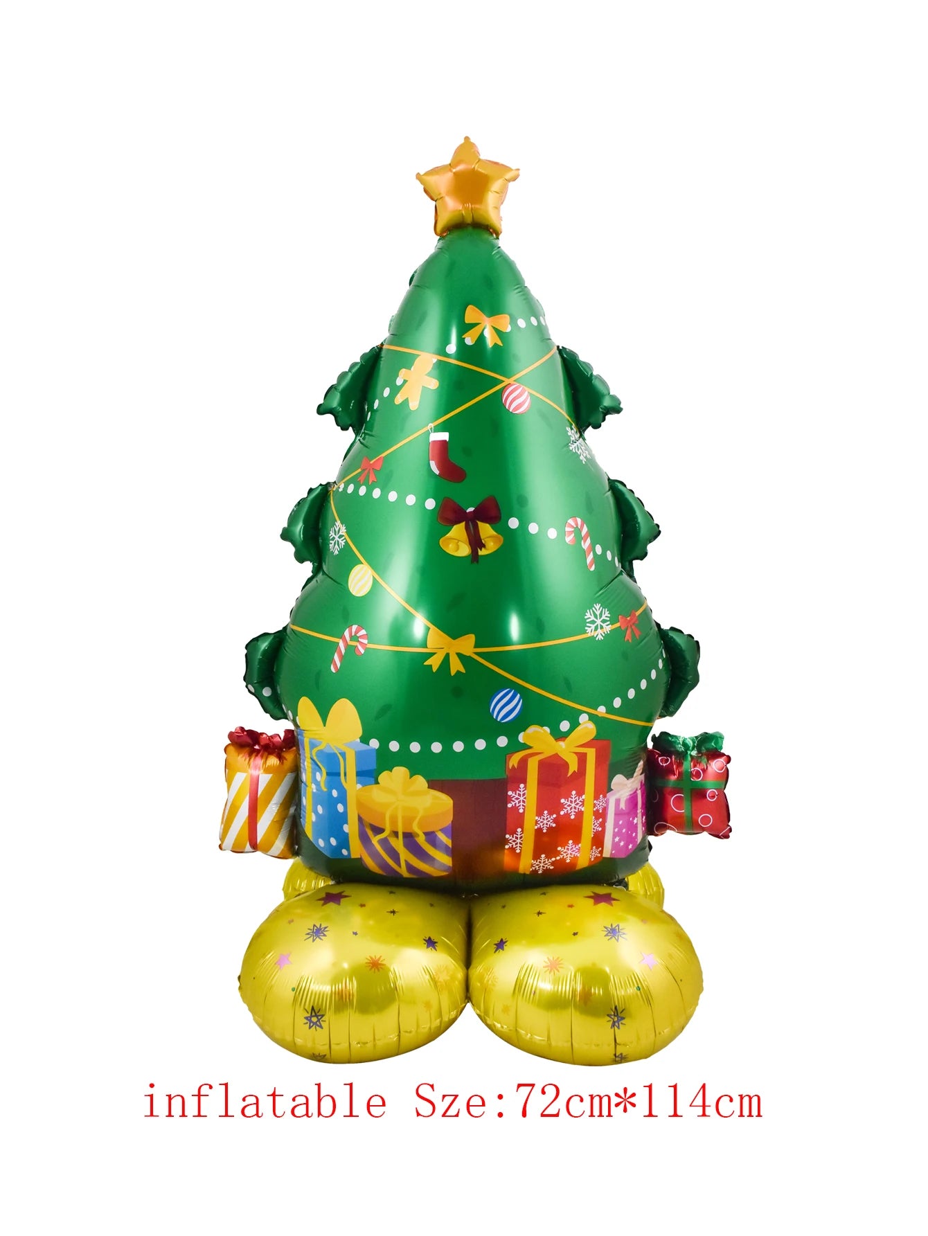 1set Giant Stand Pedestal Christmas Theme Foil Balloons Snowman Santa Claus Tree Elk Balloon Christmas Decorations