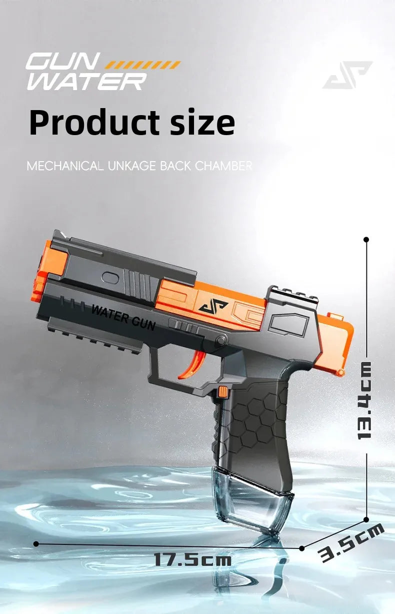 Cross-Border Children's Glock Water Gun Manual Continuous Fire Beach Backpack Water Gun Bath Toy from Mainland China