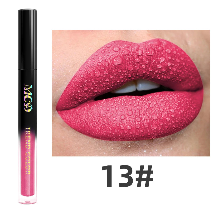 19 colors Matte Velvet Lip Gloss Waterproof Liquid Lipstick Nude Black Lips tint Makeup Lip Glaze Cosmetics Red Lip Stain Beauty