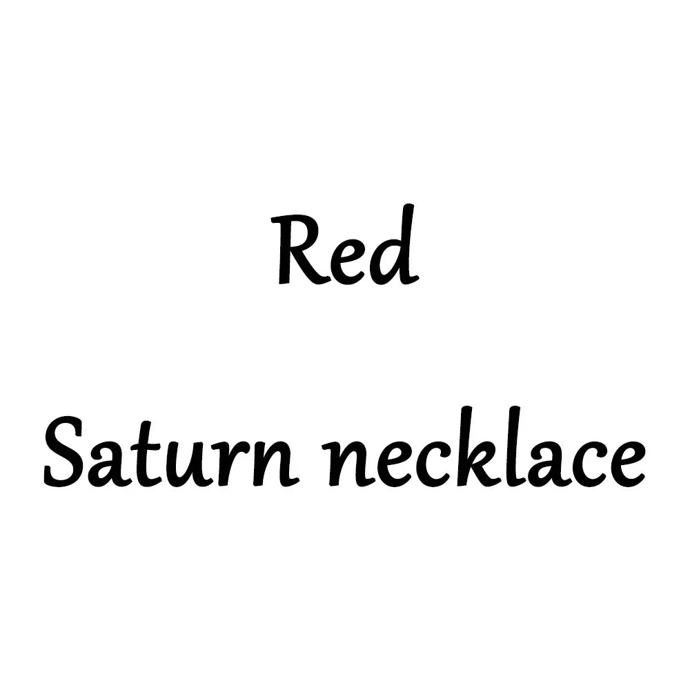 Anime Saturn Same Style Pendant Rock and Roll Necklace Sparkling Star Y2K Luxury High Quality Fashion Men Women Christmas Gifts