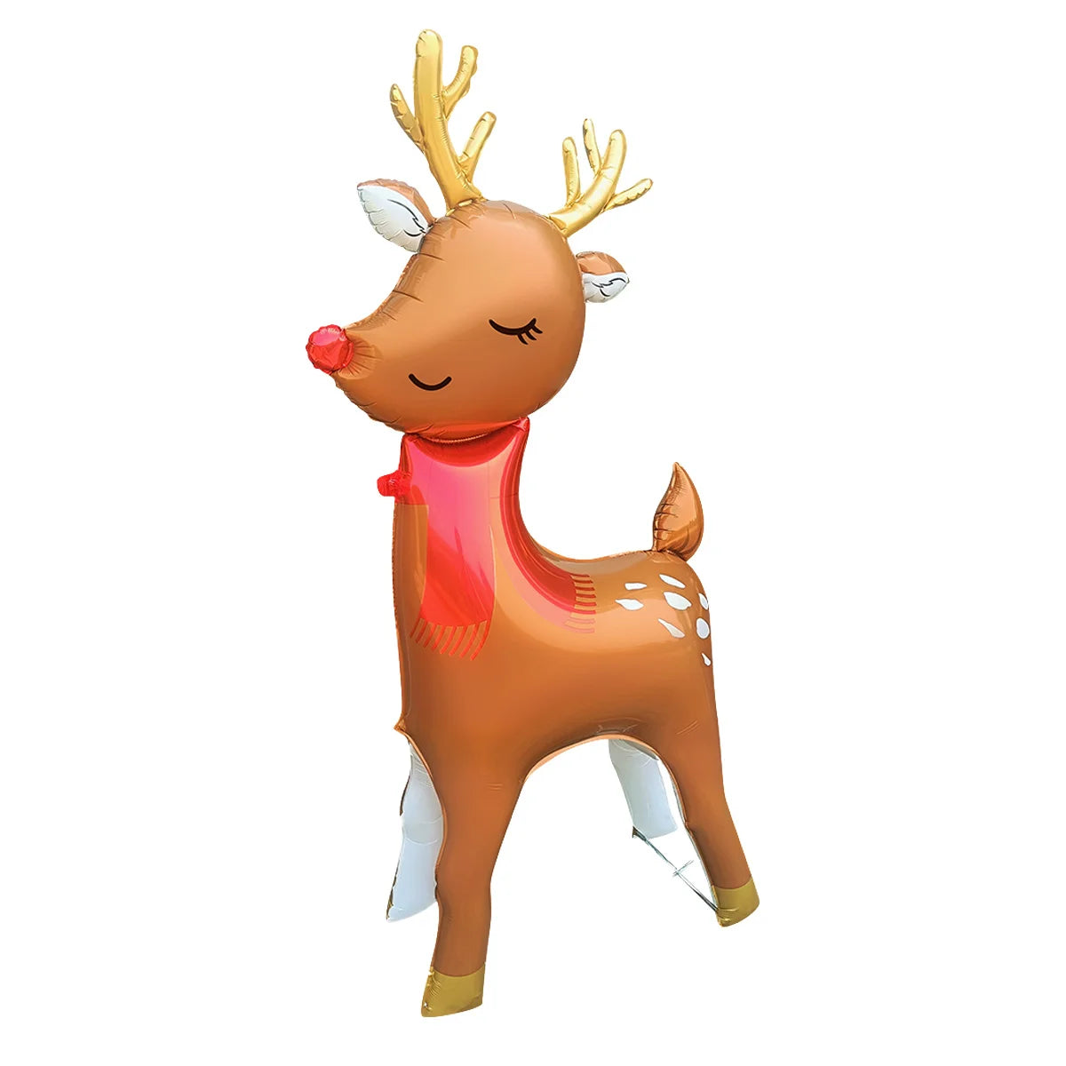 1set Giant Stand Pedestal Christmas Theme Foil Balloons Snowman Santa Claus Tree Elk Balloon Christmas Decorations