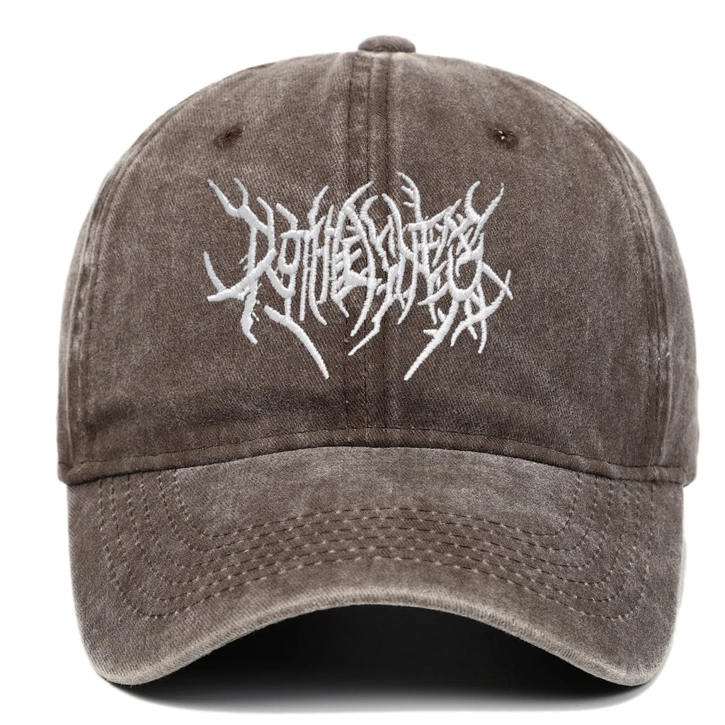 Trendy Embroidered Rock - style Baseball Cap with Unique Logo