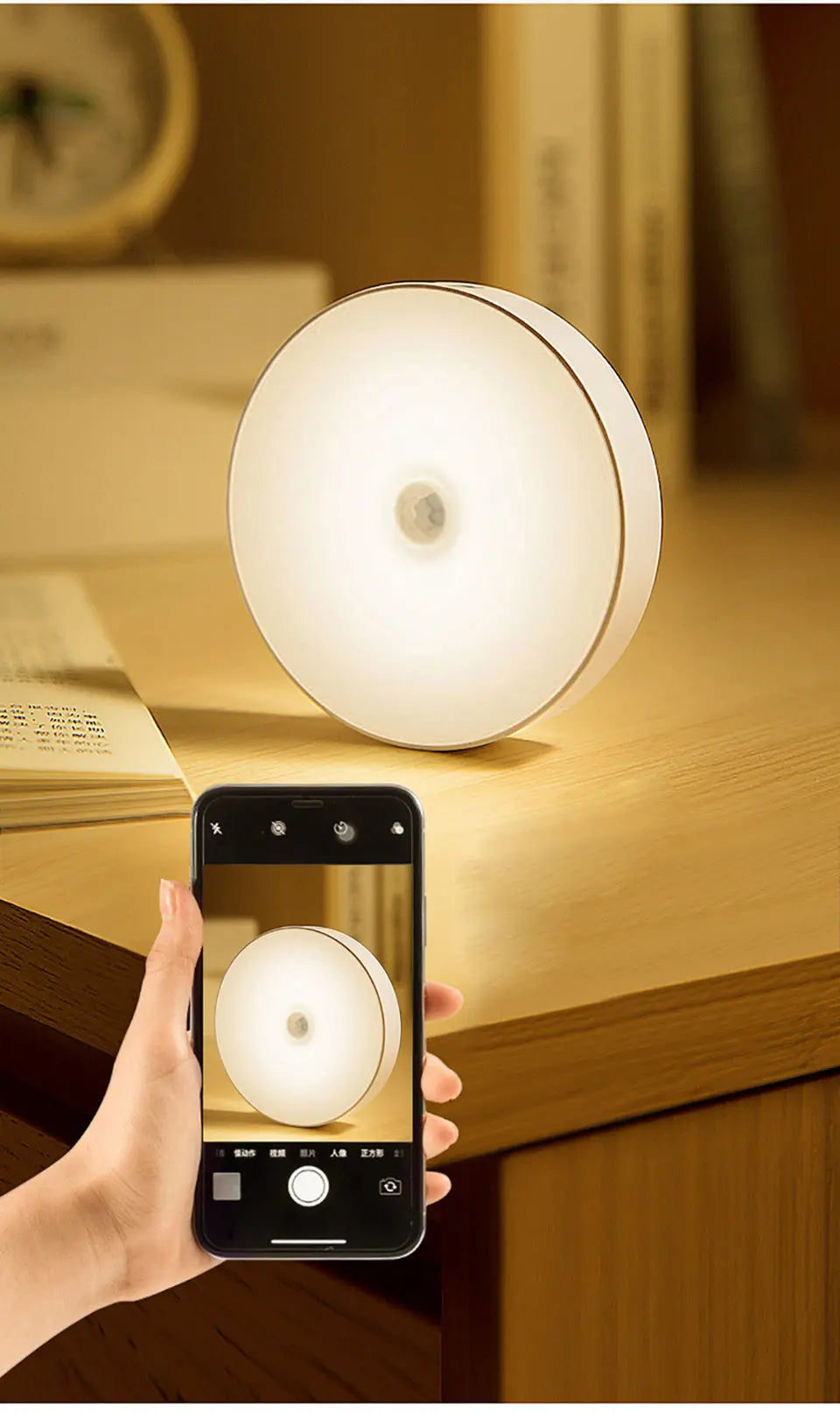 Motion Sensor Light USB Rechargeable Night Light LED Lamp for Kitchen Bedroom Stairs Hallway Cabinet Closet Wardrobe Nightlight