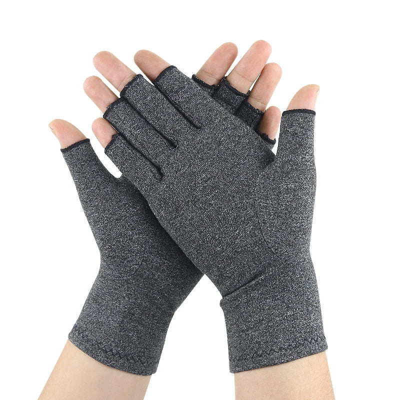 Relieve Hand Discomfort with 1pair Fingerless Compression Gloves