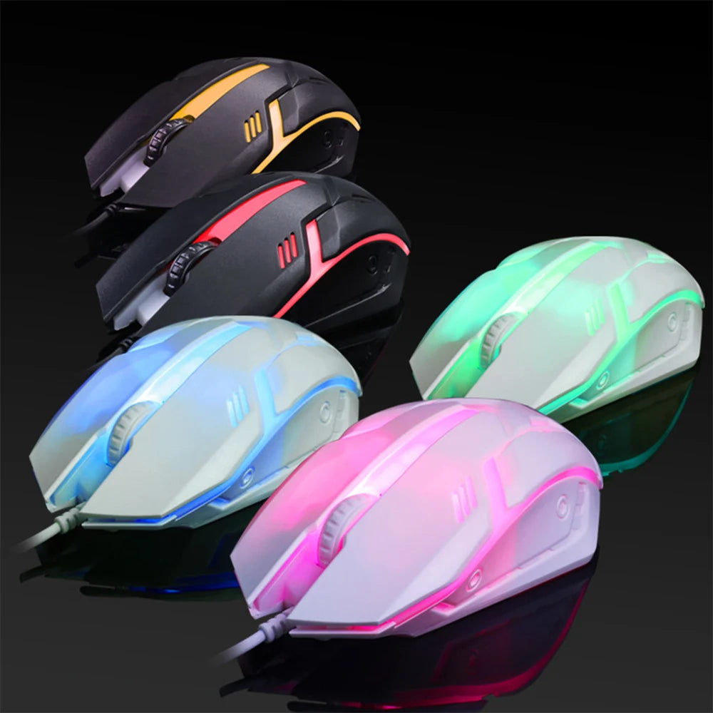 Limei S1 E Sports LED Luminous Backlit Wired Mouse USB Wired For Desktop Laptop Mute Office Computer Gaming Mouse