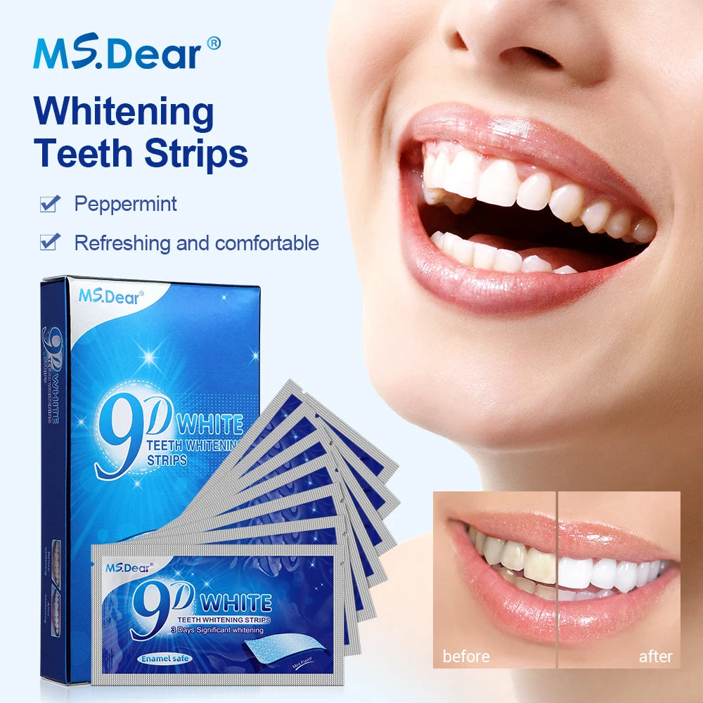 7/14/21/28/70 Pairs 5D Gel Teeth Whitening Strip White Tooth Dental Kit Oral Hygiene Care Strip False Teeth Veneers Whiten Gel