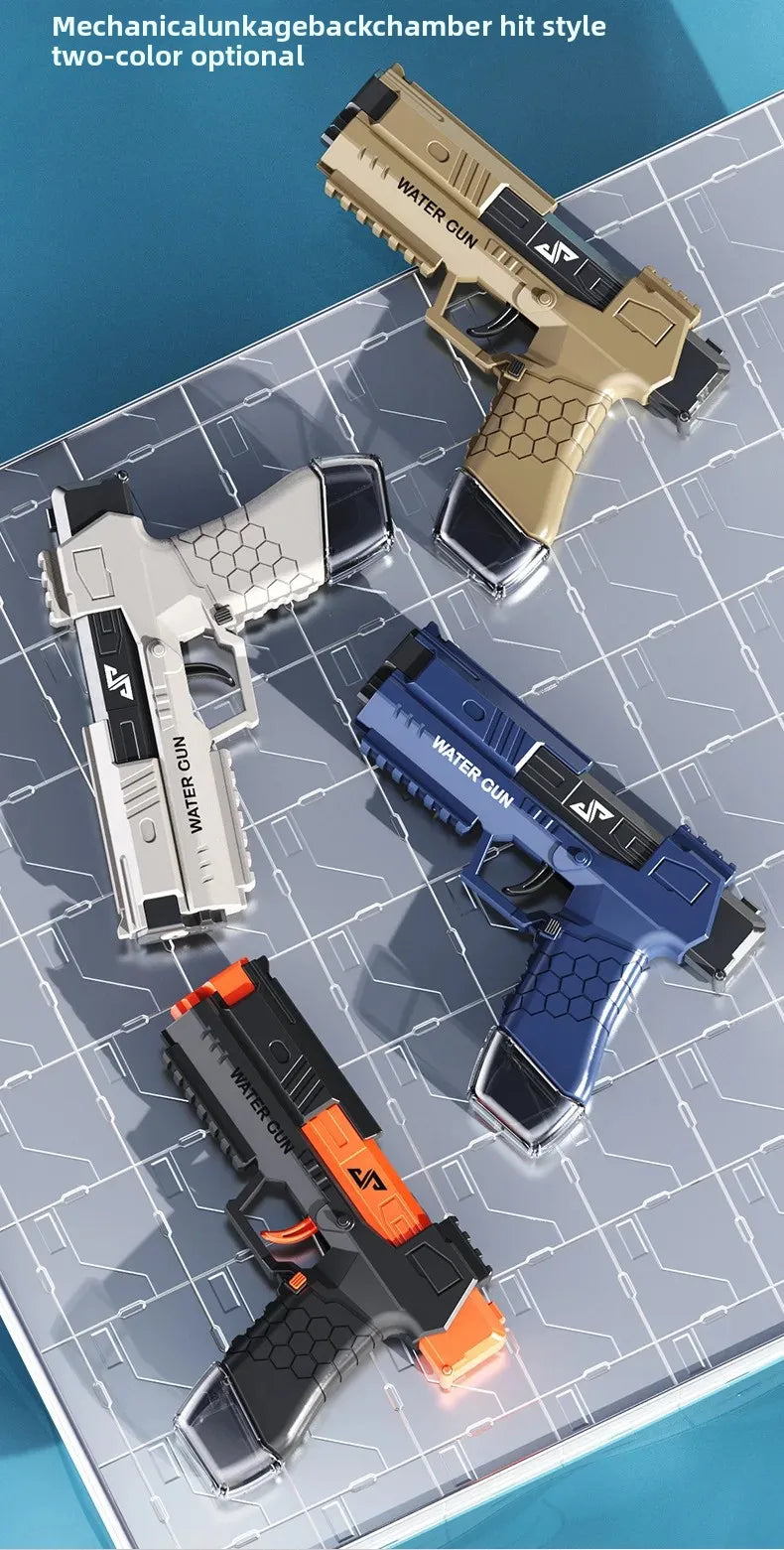 Cross-Border Children's Glock Water Gun Manual Continuous Fire Beach Backpack Water Gun Bath Toy from Mainland China