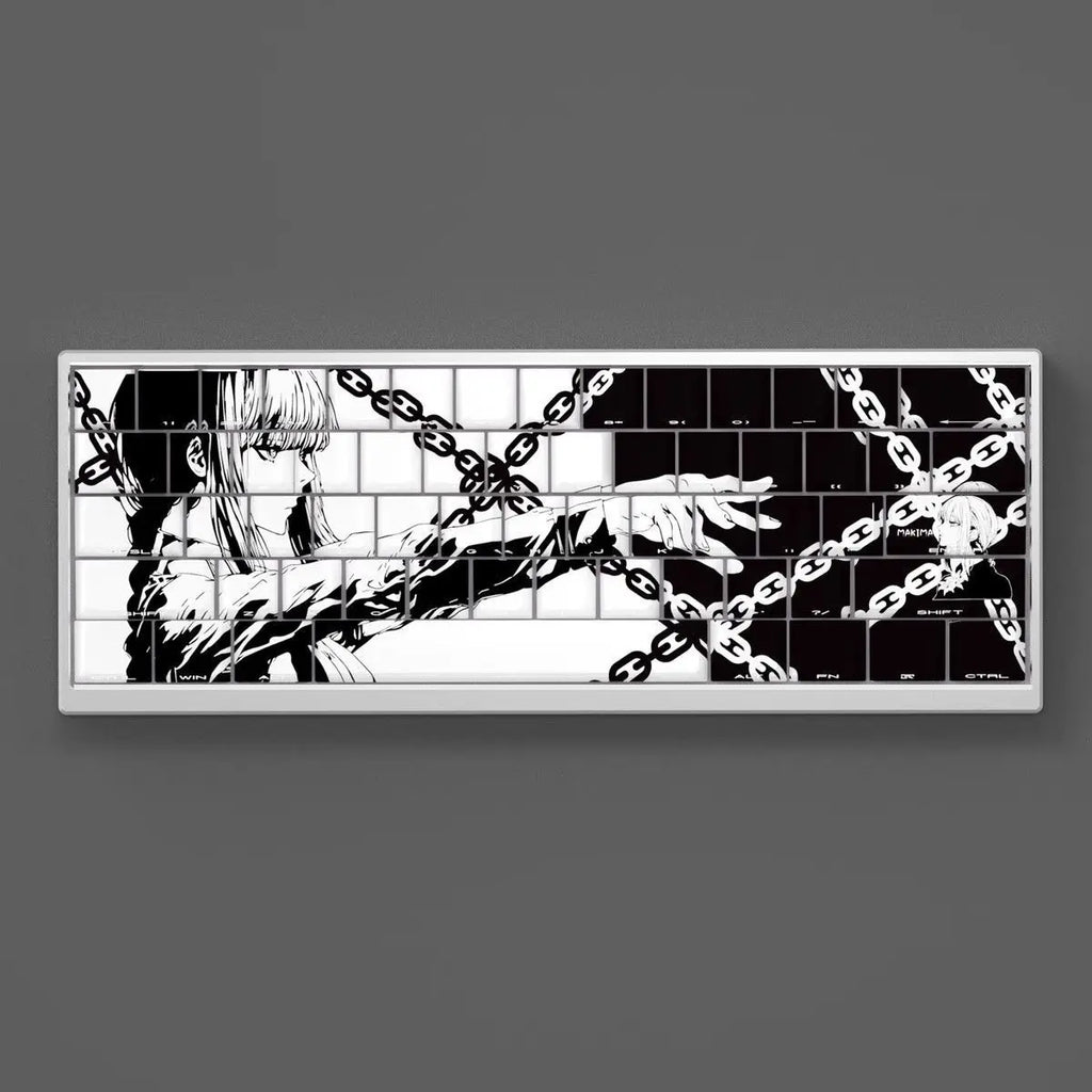 Makima Anime Keycaps Cartoon 129 Keys PBT Keycap Chreey Keycaps Japan Key Cap Dye-sub Mechanical Keyboard Caps for 64/68/71/108