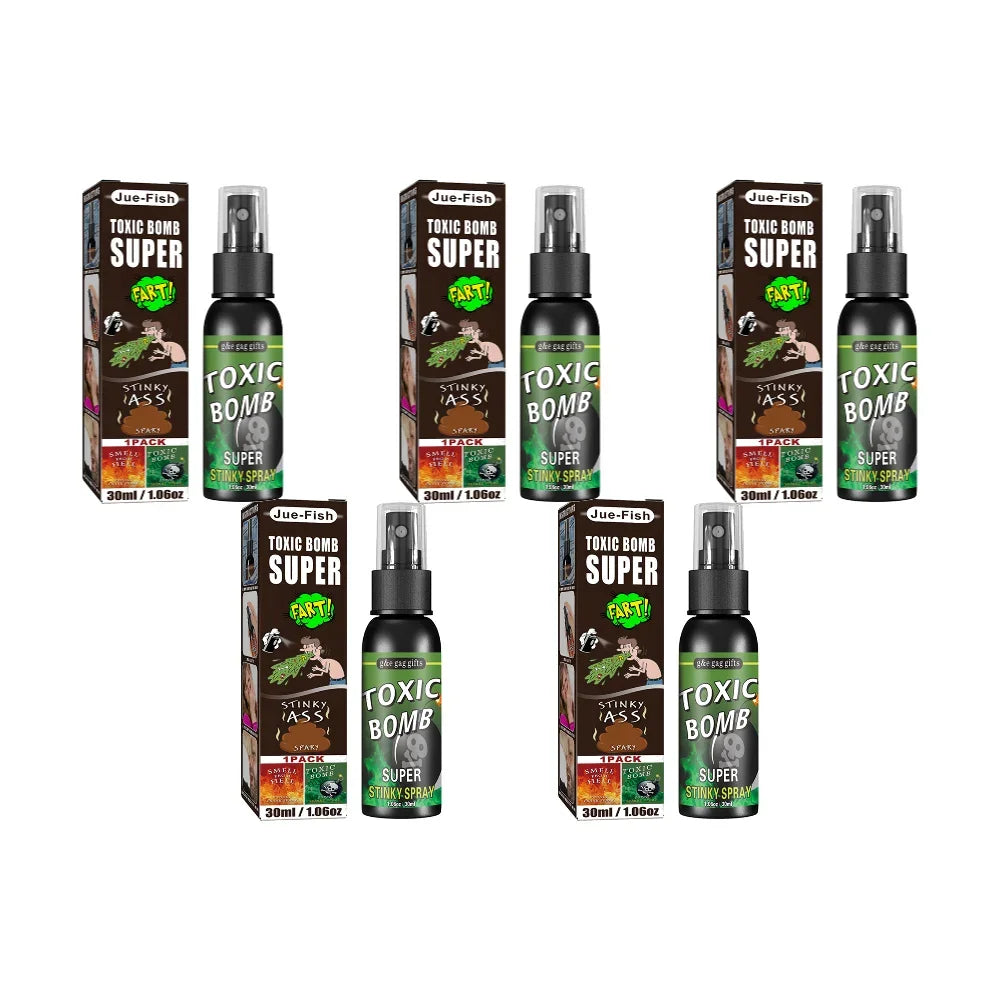 6pcs-1pcs 30ml Halloween Props Liquid Fart Spray Non Toxic Stink Bomb Ass-Smelly Stinky Gas Prank Toy Joke Party Supplies