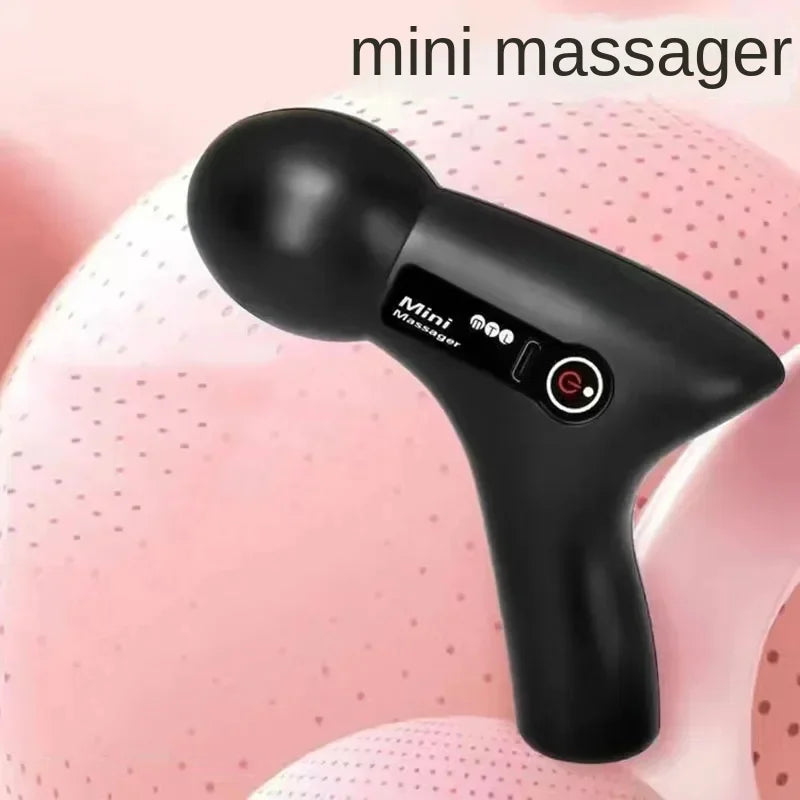 Mini Massage Massage LCD Screen 6 Heads Gun Muscle Massager Portable Electric Fascia Gun for Neck Foot Body Fascia Gun